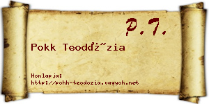 Pokk Teodózia névjegykártya